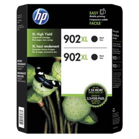 HP 902XL High-Yield Original Ink Cartridge, Black 2 pk.