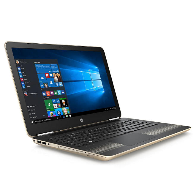 HP Pavilion HD 15.6" Notebook, Intel Core i7-6500U Processor, 8GB Memory, 1TB Hard Drive, Wide FOV Webcam, SuperMulti DVD Burner, B&O Play Audio, Windows 10 Home, Available in:  Natural Silver and Modern Gold