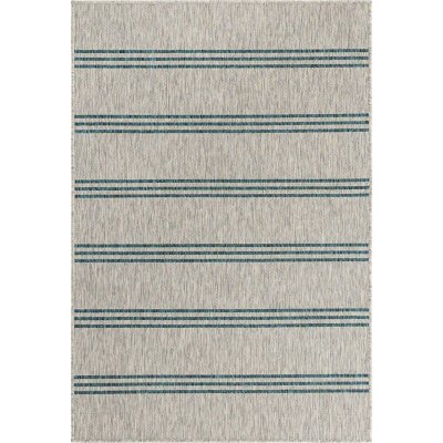 Jill Zarin Anguilla Outdoor Rug:- Light Gray, 4' x 6'