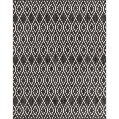Jill Zarin Turks and Caicos Outdoor Rug:- Charcoal, 7'10' x 10'