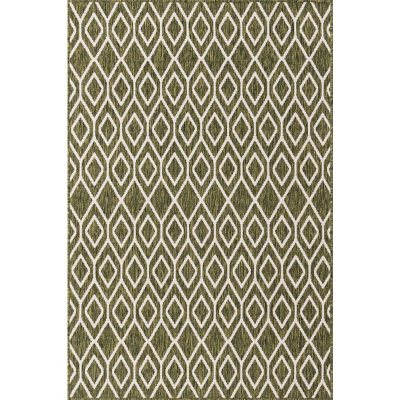 Jill Zarin Turks and Caicos Outdoor Rug:- Green, 4' x 6'