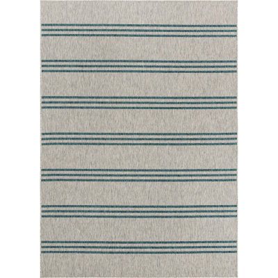 Jill Zarin Anguilla Outdoor Rug:- Light Gray, 7' x 10'