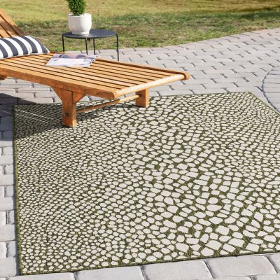 Jill Zarin Cape Town Outdoor Rug:- Green, 9' x 12'