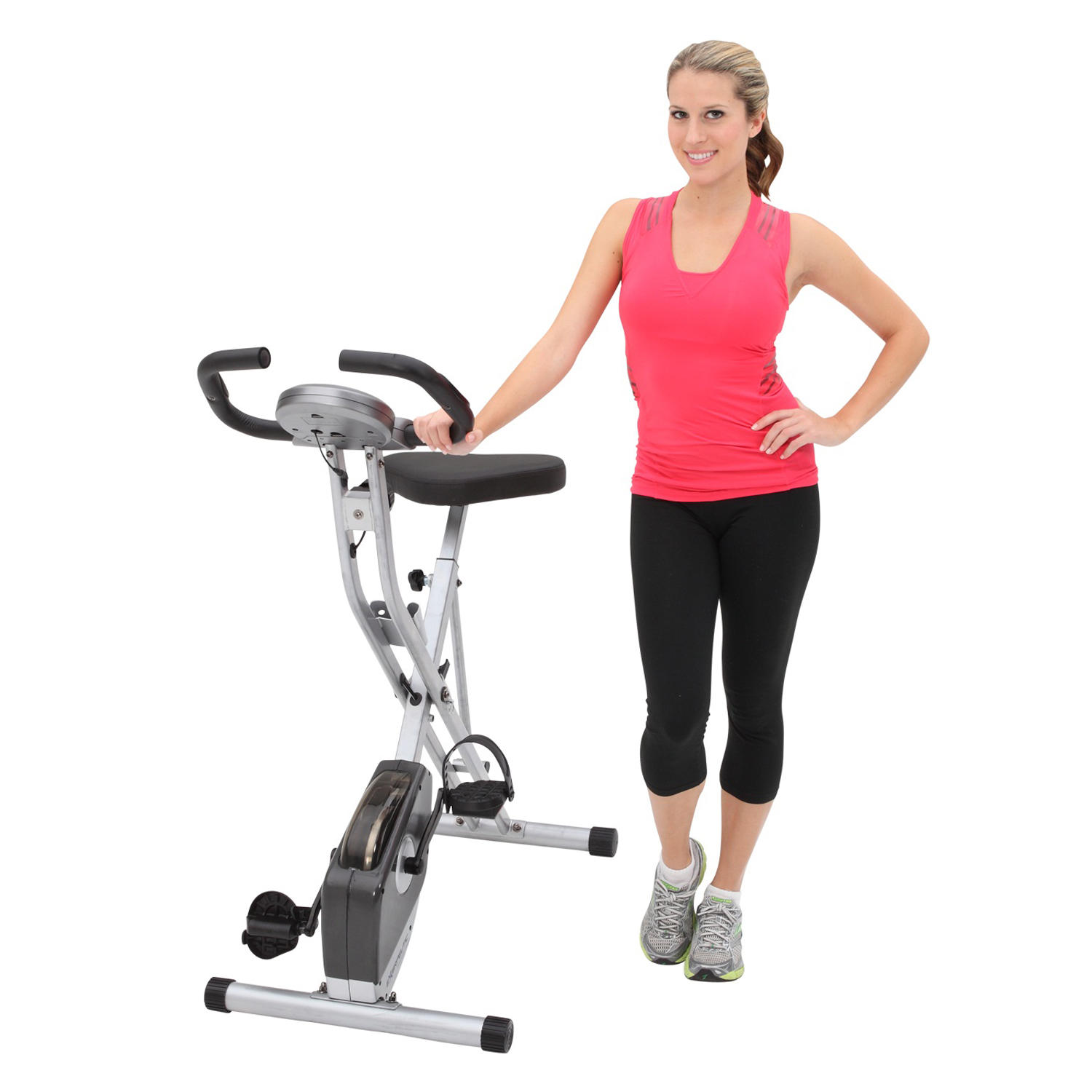 Exerpeutic 250XL Folding Magnetic Upright Bike with Pulse Monitoring