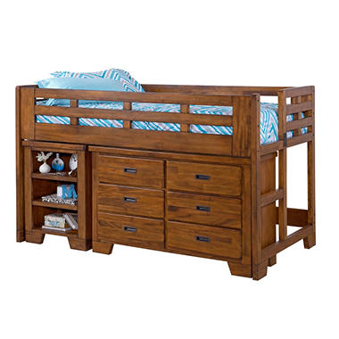 Pace Loft Bed, Bookcase and Dresser Set