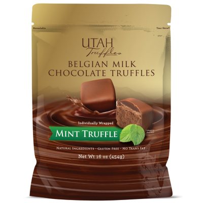 Utah Truffles Belgian Milk Chocolate Truffles Mint (16oz.) - Sam's Club