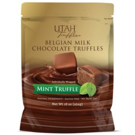 Utah Truffles Belgian Milk Chocolate Truffles Mint, 16 oz.