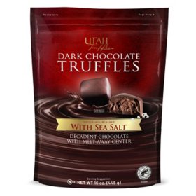 Utah Truffles Dark Chocolate Truffles with Sea Salt, 16 oz.