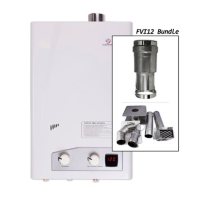 Eccotemp FVI12 3.5 GPM Indoor Natural Gas Tankless Water Heater Horizontal Bundle