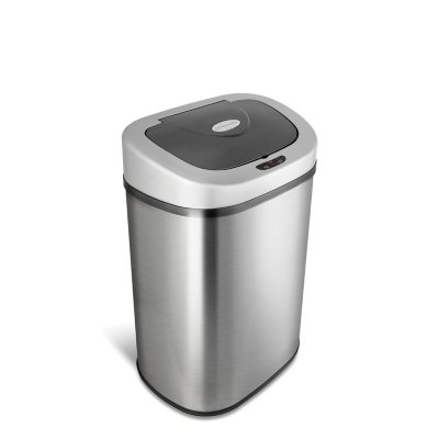 13 Gallon Kitchen Garbage Can Automatic Trash Can 13 Gallon Stainless Steel  Trash Can Touch Free Bathroom Trash Can with Lid for Bathroom, Kitchen