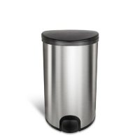 Nine Stars 13.2-Gallon Toe Tap Trash Can, Stainless Steel