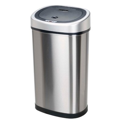 13Gallon Oval Kitchen Motion Sensor Stainless Steel Trash Can