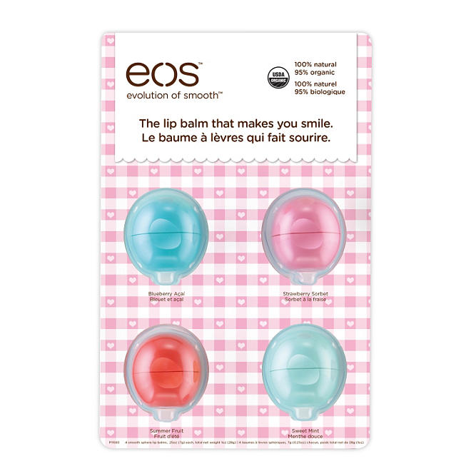 eos Smooth Sphere Lip Balm, Variety Pack (4 ct.)