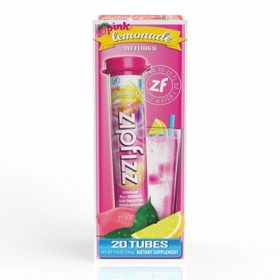 Zipfizz Energy Multi-Vitamin Hydration Drink Mix, Pink Lemonade, 20 ct.