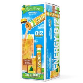 Zipfizz Energy Drink Mix, Lemon Iced Tea 20 ct.