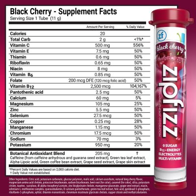 Zipfizz Energy Drink Mix, Black Cherry (20 ct.) - Sam's Club