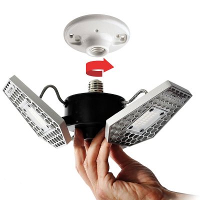 Motion detector deals ceiling light