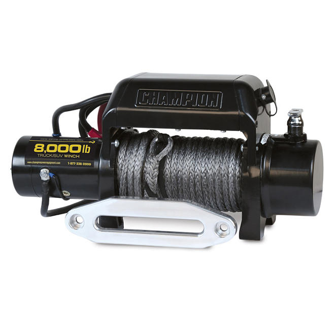 Champion 8000 lb Truck/SUV Winch Kit with Synthetic Rope