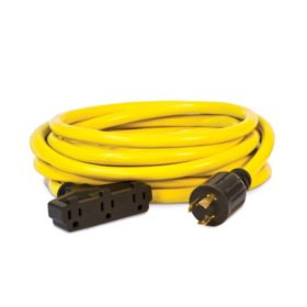 Champion 25ft Generator Cord, L5-30P to (3) 5-15R