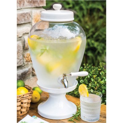 Ceramic Pedestal Beverage Dispenser (2.5 gal.)