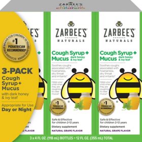 Zarbee S Natural Children S Cough Syrup Mucus Day Night 12 Oz