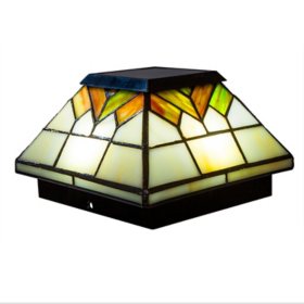 Classy Caps Stained Glass Wellington Solar Post Cap