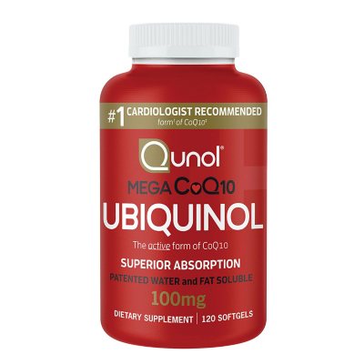 Qunol Mega CoQ10 Ubiquinol 100 mg. Softgels (120 ct.) - Sam's Club