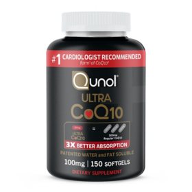 Qunol Ultra CoQ10 Softgels, 100 mg 150 ct.