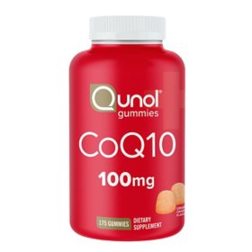 Qunol CoQ10 100 mg. Gummies, Creamy Orange 175 ct.