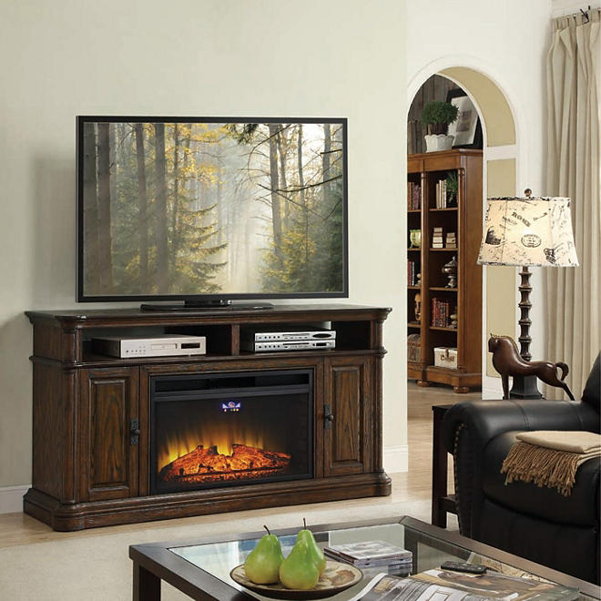 Dawson Electric Fireplace and Media Entertainment Mantel
