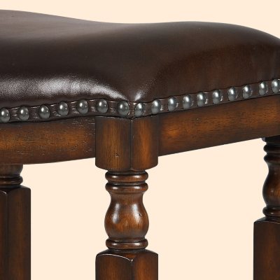 Ashton Top Grain Leather Seat Bar Stool Sam s Club