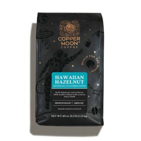 Copper Moon World Medium Roast Ground Coffee, Hawaiian Hazelnut, 40 oz.