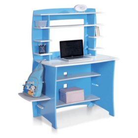 Fta Children S Desk And Hutch Tool Free Assembly Blue White