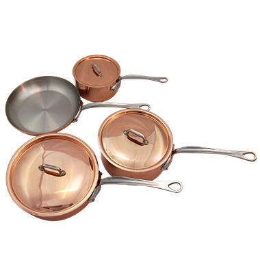Mauviel M’150 7 Piece Copper and Stainless Steel Cookware Set
