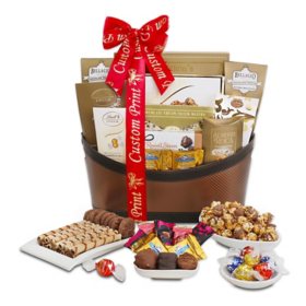 Alder Creek Gift Baskets Chocolate Decadence Custom Print Gift Basket