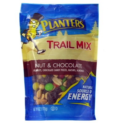 Planters Trail Mix Nut and Chocolate Tube - 6 oz. (12 ct.) - Sam's Club