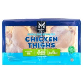 Member's Mark Boneless Skinless Chicken Thighs, priced per pound
