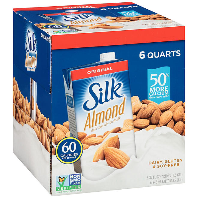 Silk Pure Almond Original Almond Milk 32 oz., 6 pk.