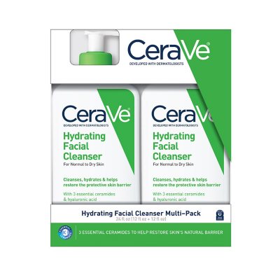 CeraVe Hydrating Facial Cleanser, Normal to Dry Skin (12 fl. oz