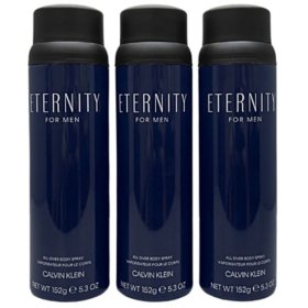 Calvin Klein Eternity for Men Spray, 5.4 fl oz, 3 pk