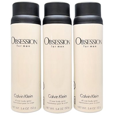 Calvin Klein Obsession for Men Body Spray 5.4 fl oz 3 pk