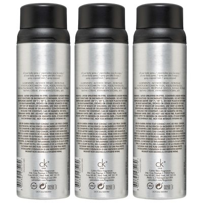 Calvin Klein CK One Body Spray 5.4 oz 3 pk