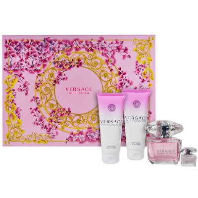  Versace Bright Crystal 4-Pieces Set for Women, Floral Fruity  Fragnance, 9.59 Fl Oz : Beauty & Personal Care