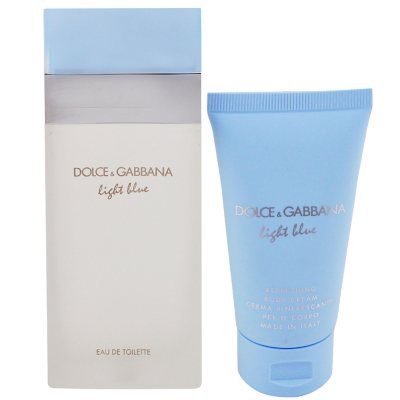 Dolce Gabbana Light Blue Eau de Toilette 2 Piece Gift Set 3.3 oz. Spray 1.7 oz. Body Lotion