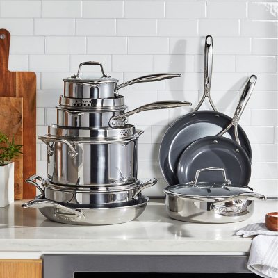 Zwilling Energy Plus 13-Piece Stainless Steel Ceramic Nonstick Cookware Set  - Sam's Club