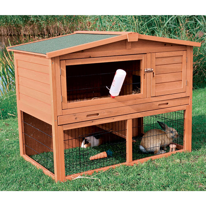 Trixie Rabbit Hutch with Peaked Roof, Medium  (Choose Your Color)