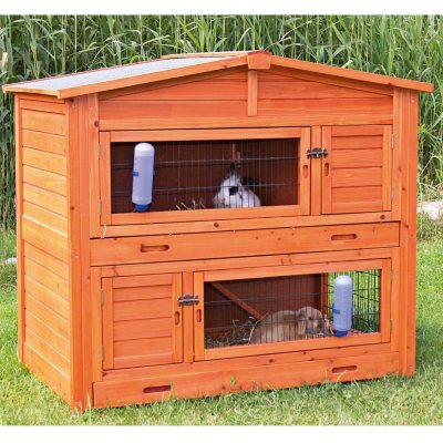 Trixie 2 Story Rabbit Hutch with Attic Large 52.25 x 32.5 x 47 Sam s Club