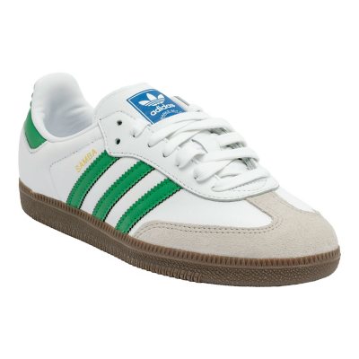 ADIDAS MENS SAMBA OG SNEAKERS - White/Green M12.5:- M12.5, White/Green