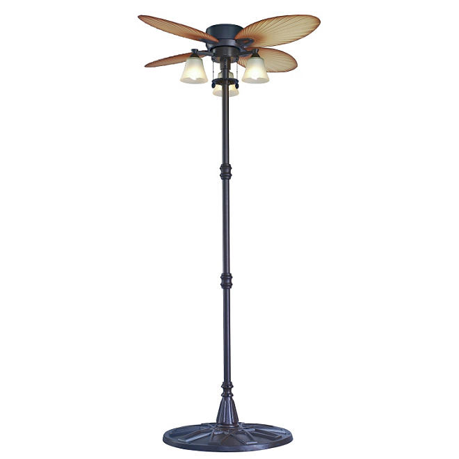 Outdoor Palm Leaf Stand Fan