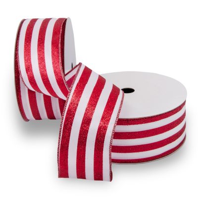 Satin striped shop ribbon